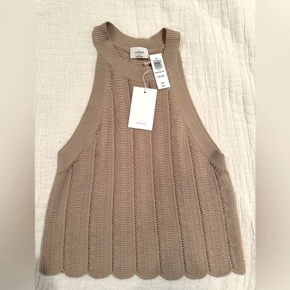 NWT Aritzia Wilfred Knit Halter Top - Picture 1 of 9